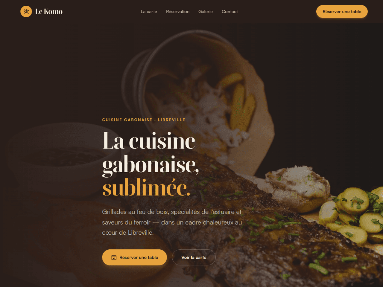 Aperçu du site Restaurant